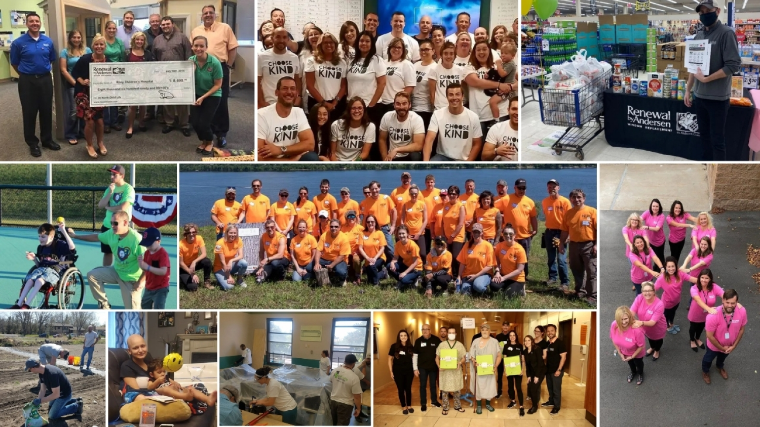 Renewal Cares, this is a collage showcasing our culture