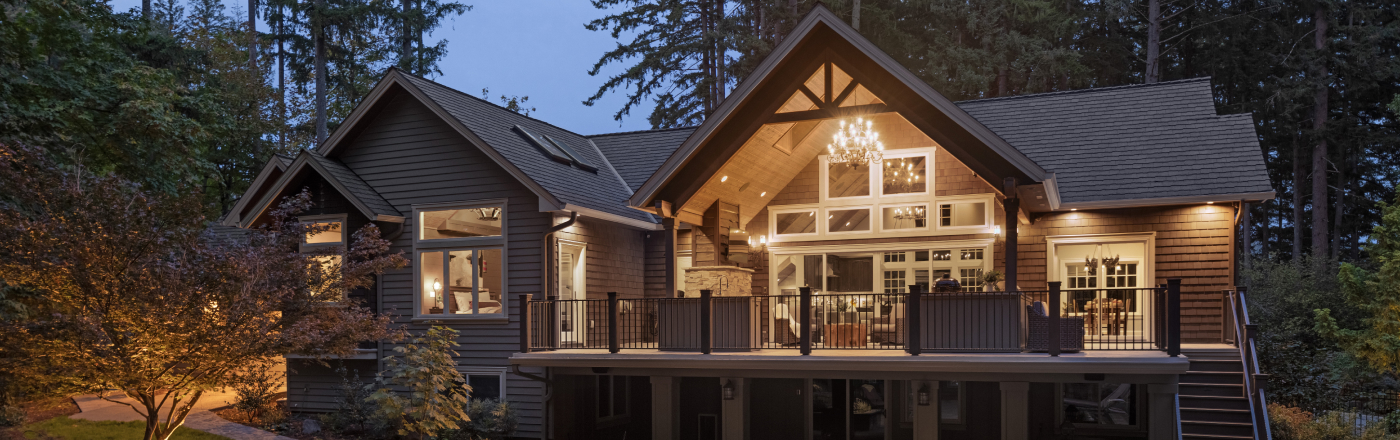 backyard at sunset showcasing renewal by andersen windows