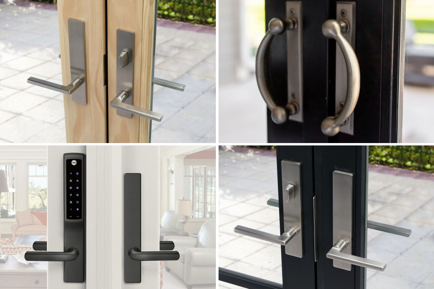 A selection of patio door hardware.