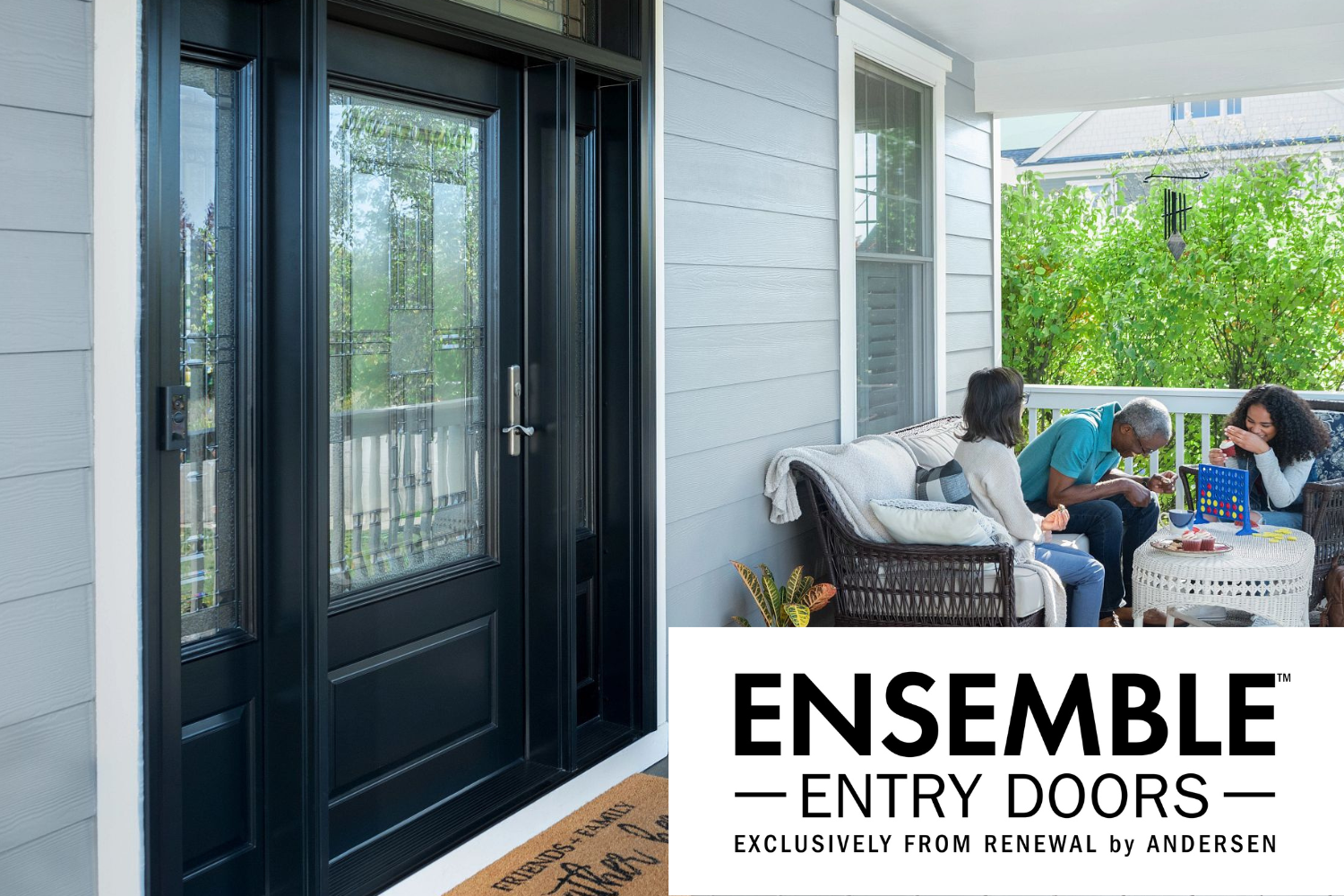 Ensemble entry doors come in multiple configurations. 