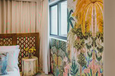 Breegan Jane's guest room with glider windows