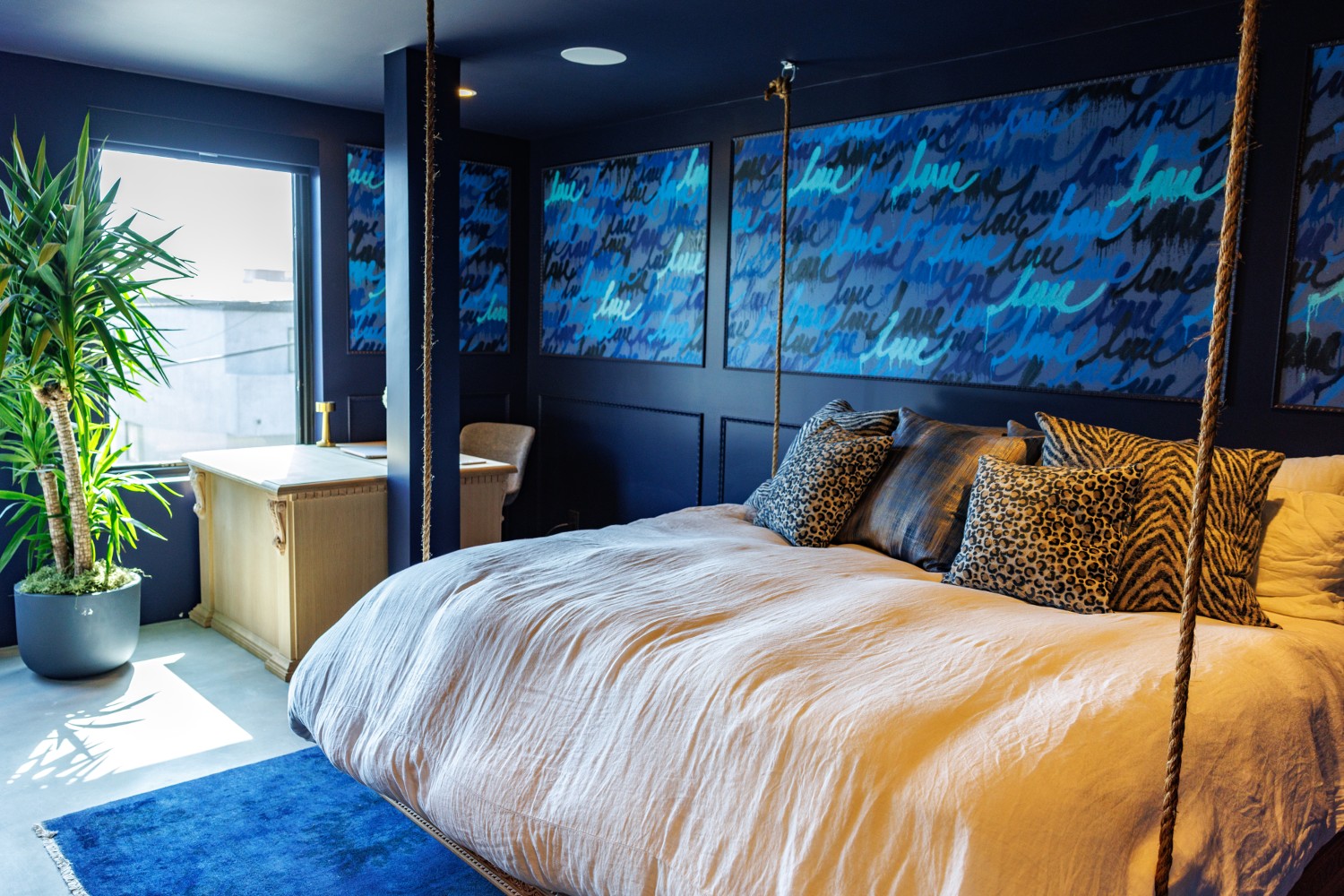 A blue themed bedroom for her boys at Breegan Jane's house